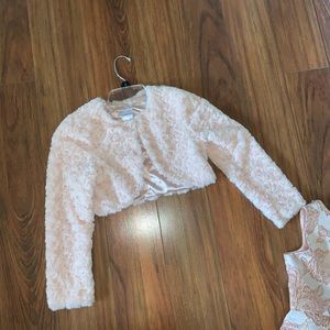Girls dress/fur shrug